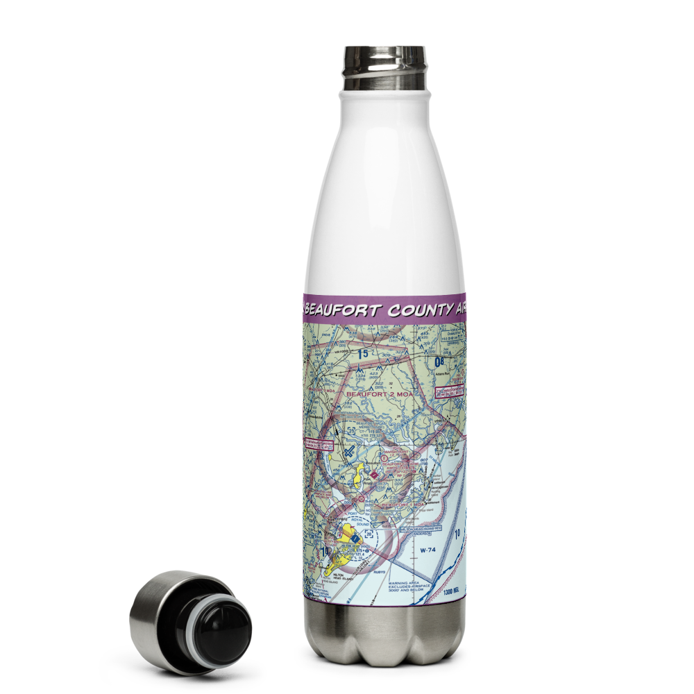 Beaufort County Airport (ARW) VFR Sectional Water Bottle 