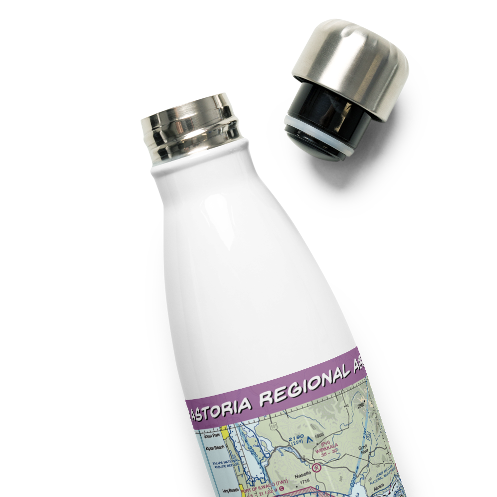 Astoria Regional Airport (AST) VFR Sectional Water Bottle 