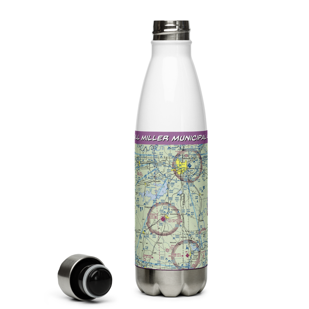 Hall Miller Municipal Airport (ATA) VFR Sectional Water Bottle 
