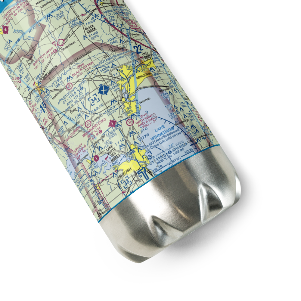 Appleton International Airport (ATW) VFR Sectional Water Bottle 