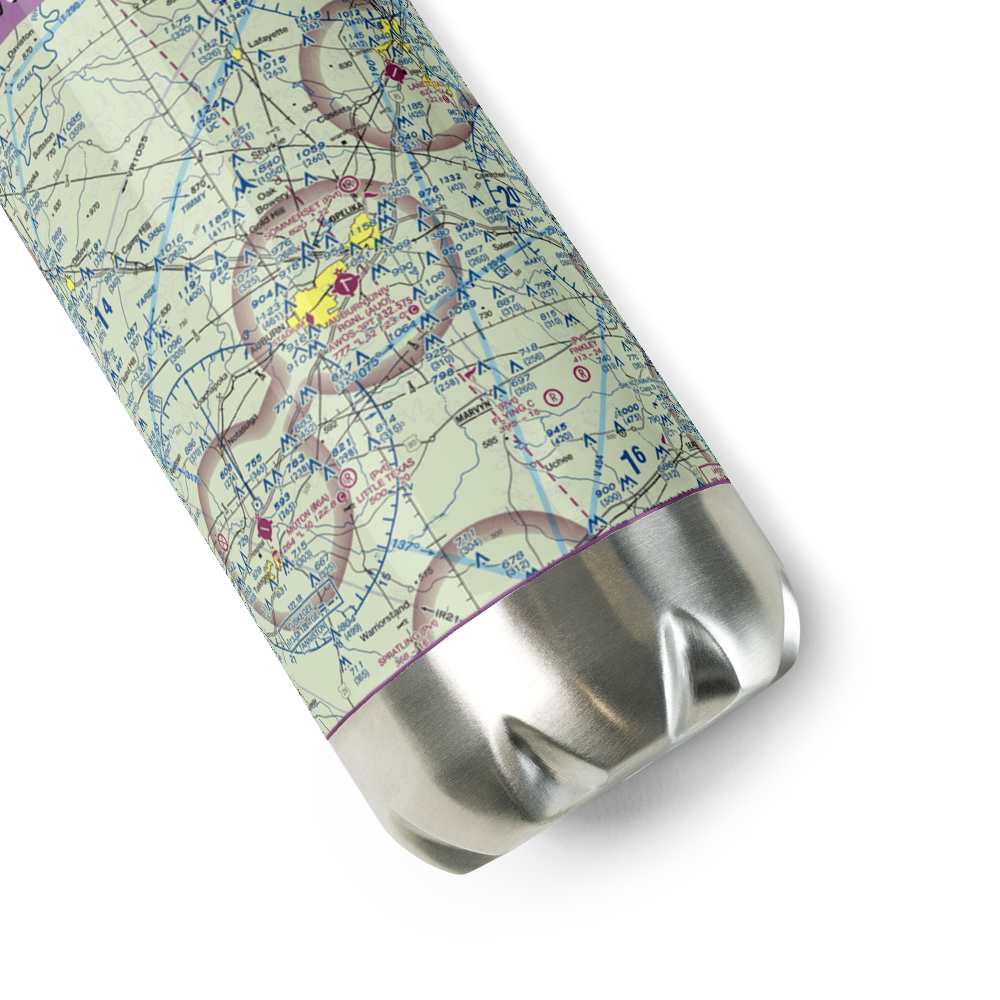 Auburn University Regional Airport (AUO) VFR Sectional Water Bottle 