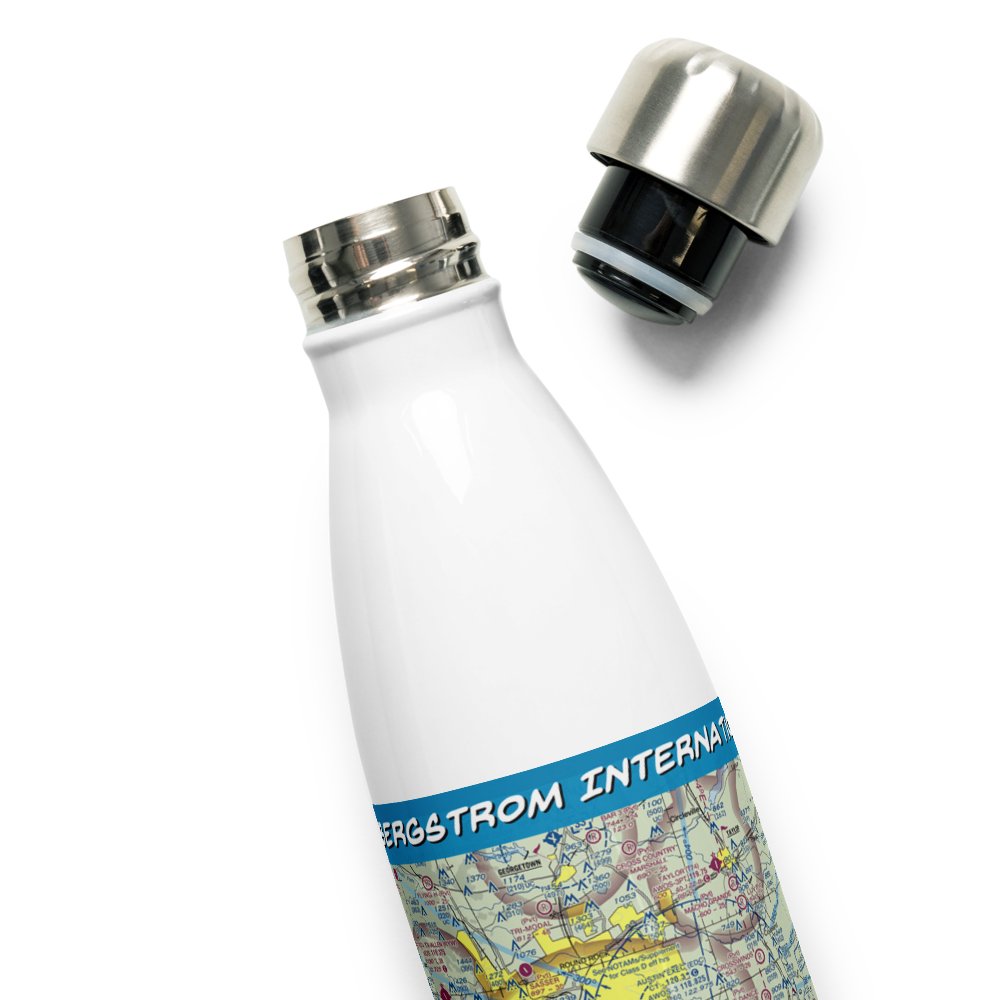 Austin Bergstrom International Airport (AUS) VFR Sectional Water Bottle 