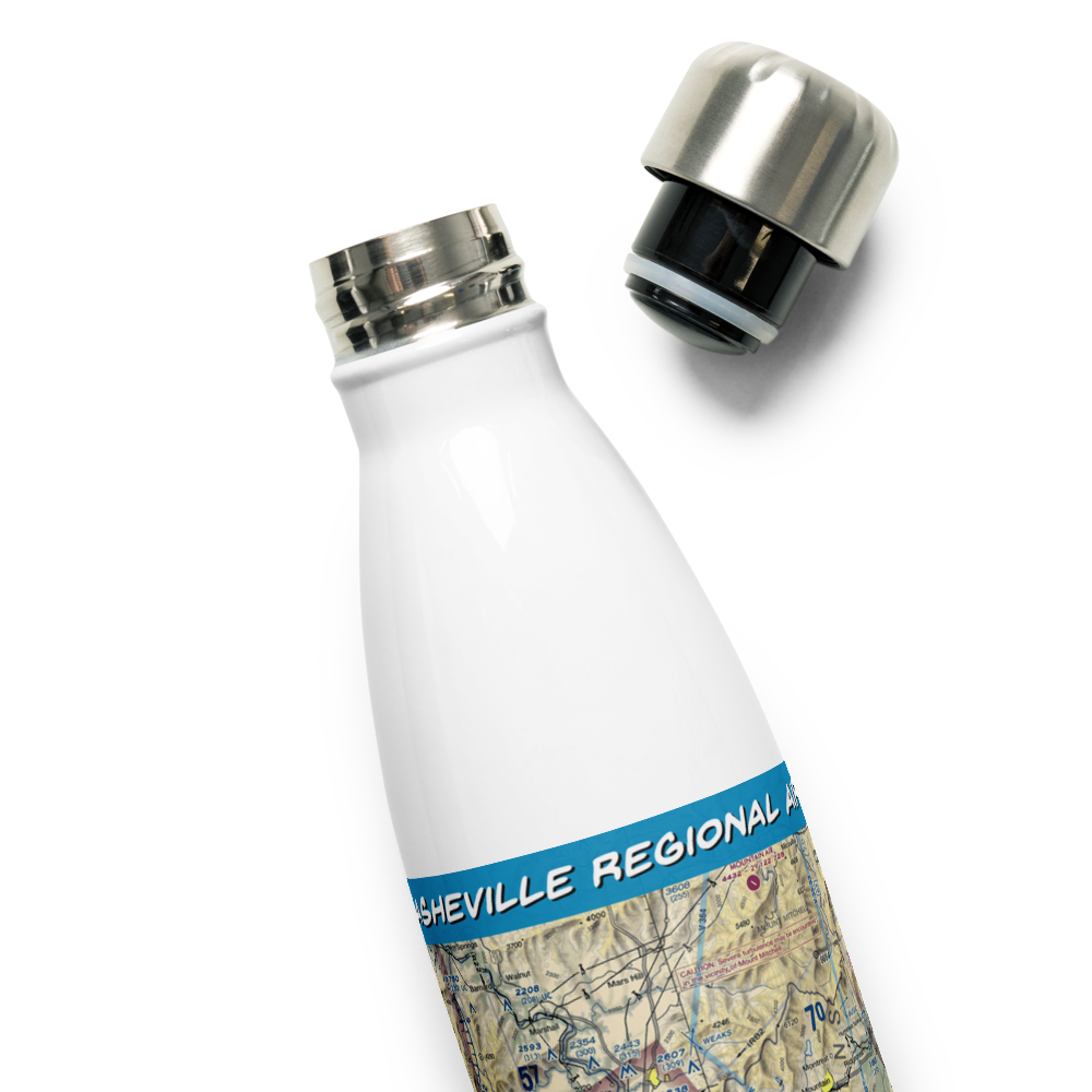 Asheville Regional Airport (AVL) VFR Sectional Water Bottle 