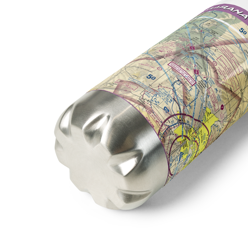 Marana Regional Airport (AVQ) VFR Sectional Water Bottle 