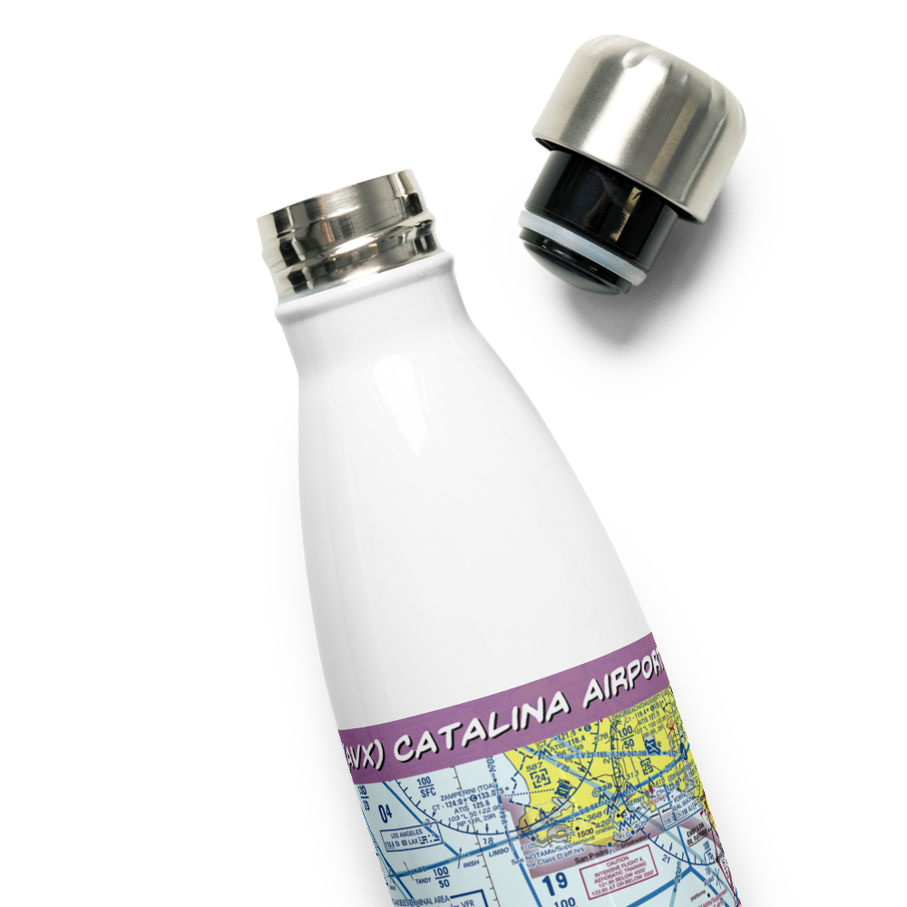 Catalina Airport (AVX) VFR Sectional Water Bottle 