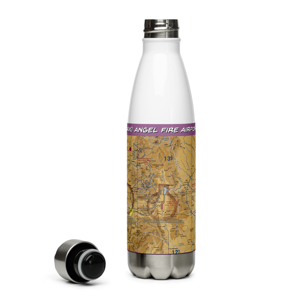 Angel Fire Airport (AXX) VFR Sectional Water Bottle 