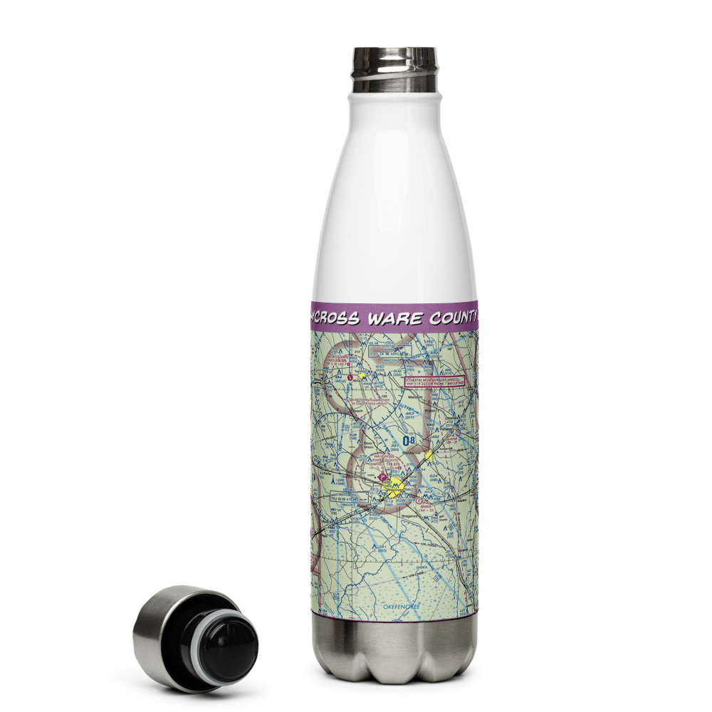 Waycross Ware County Airport (AYS) VFR Sectional Water Bottle 