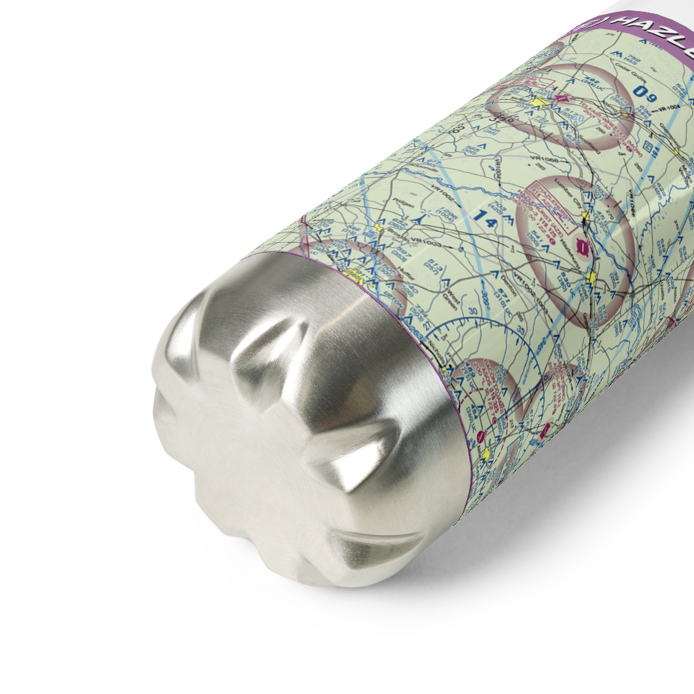 Hazlehurst Airport (AZE) VFR Sectional Water Bottle 