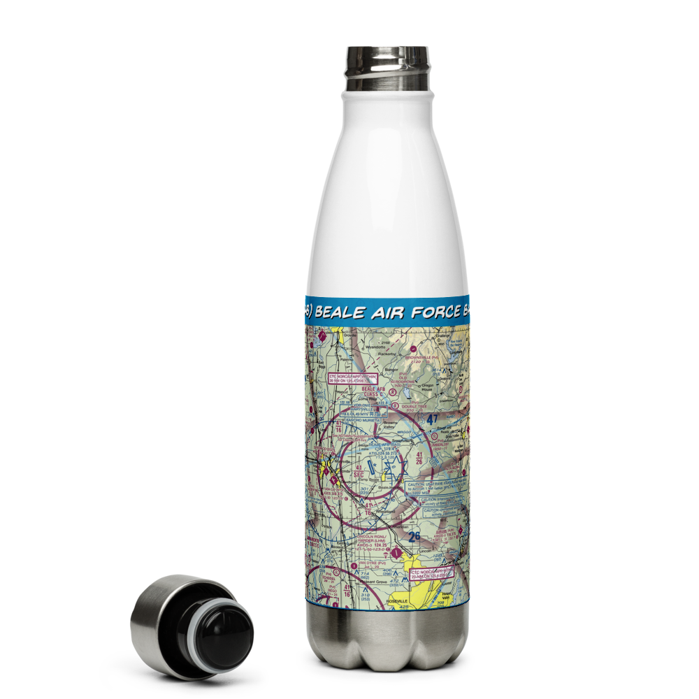 Beale Air Force Base (BAB) VFR Sectional Water Bottle 