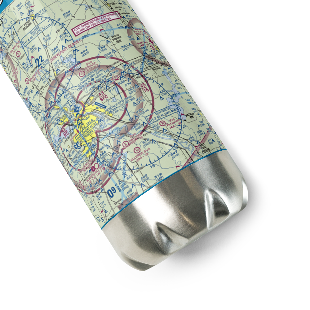 Barksdale Air Force Base (BAD) VFR Sectional Water Bottle 