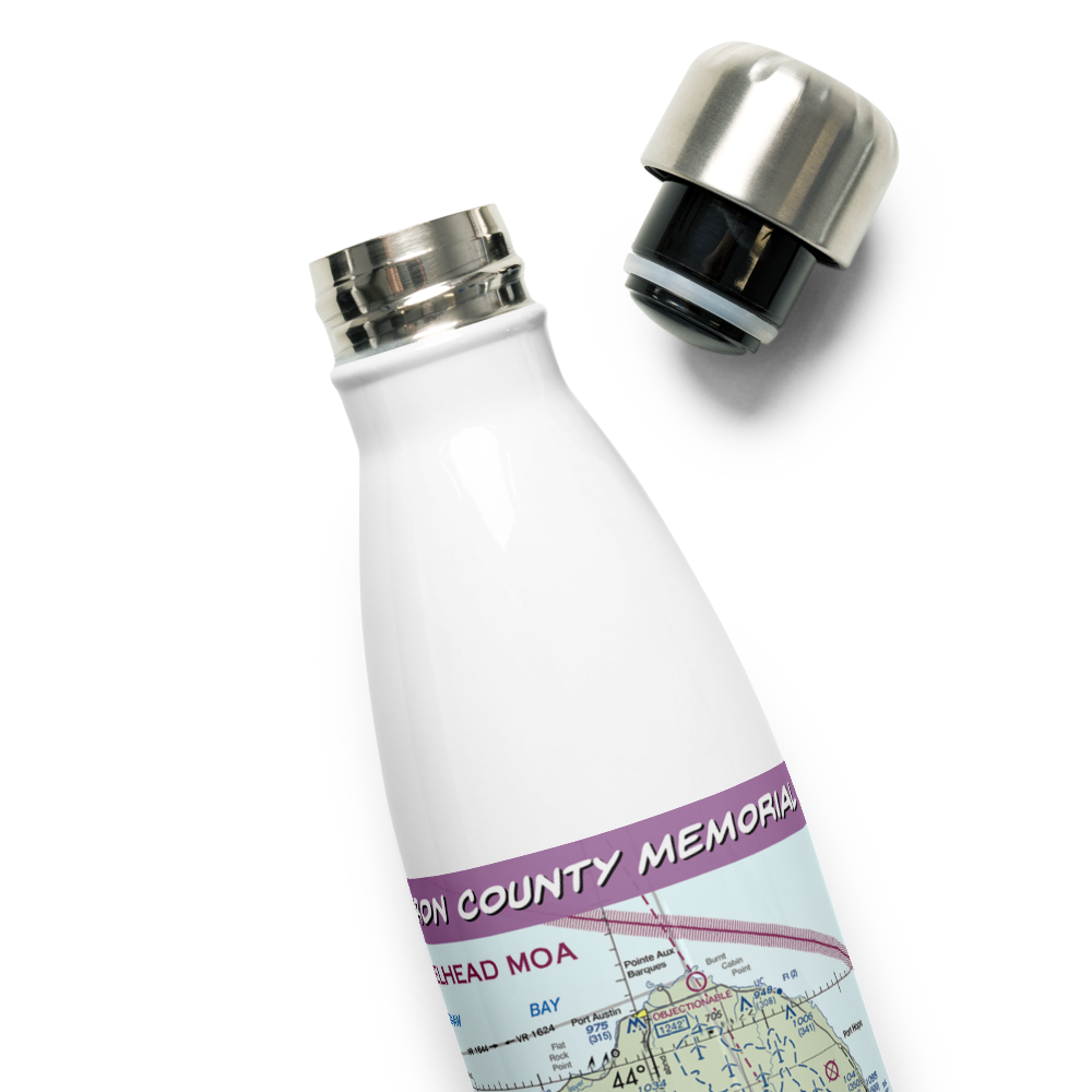 Huron County Memorial Airport (BAX) VFR Sectional Water Bottle 