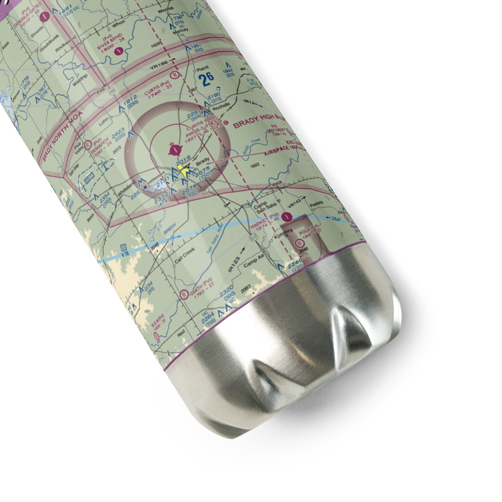 Curtis Field (BBD) VFR Sectional Water Bottle 