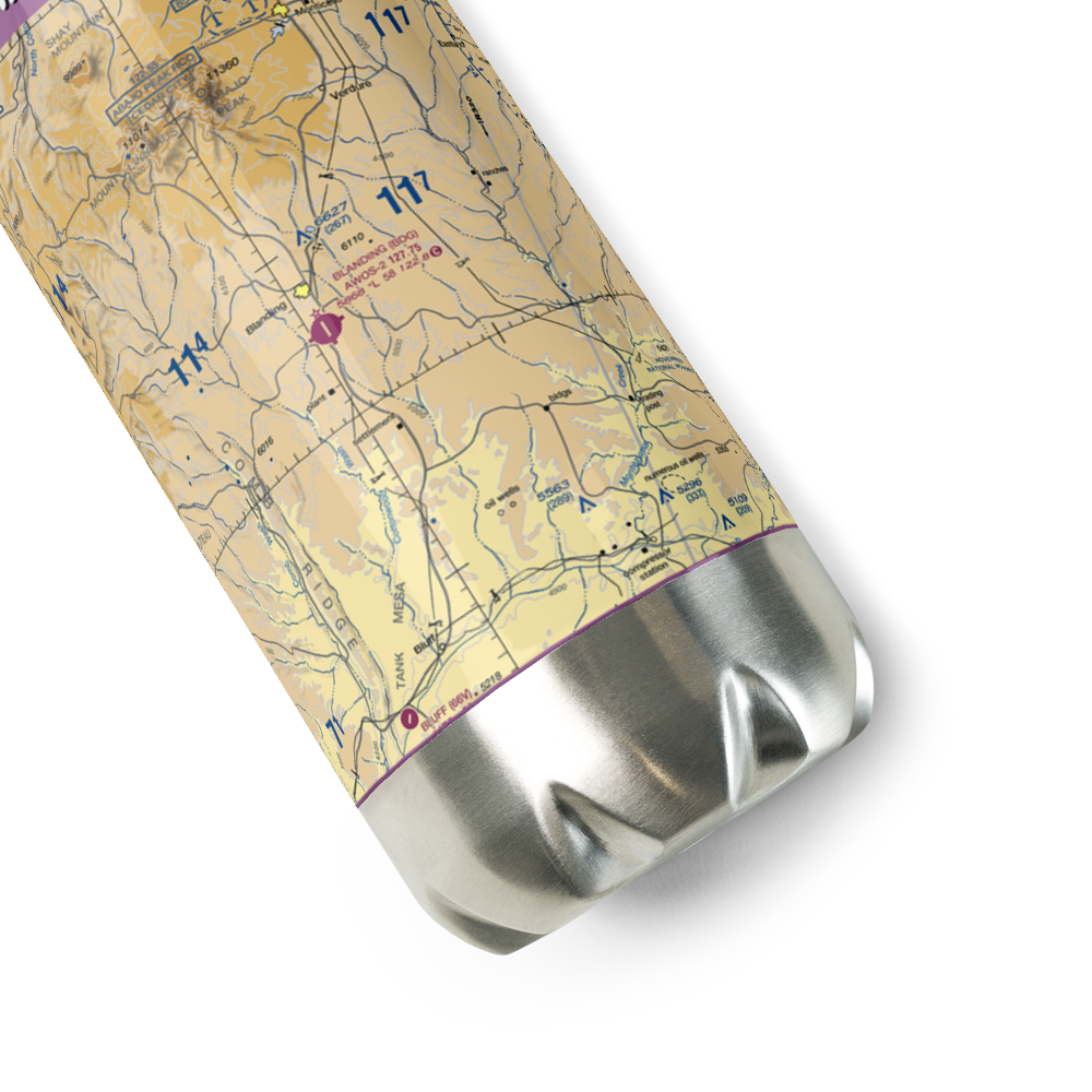 Blanding Municipal Airport (BDG) VFR Sectional Water Bottle 