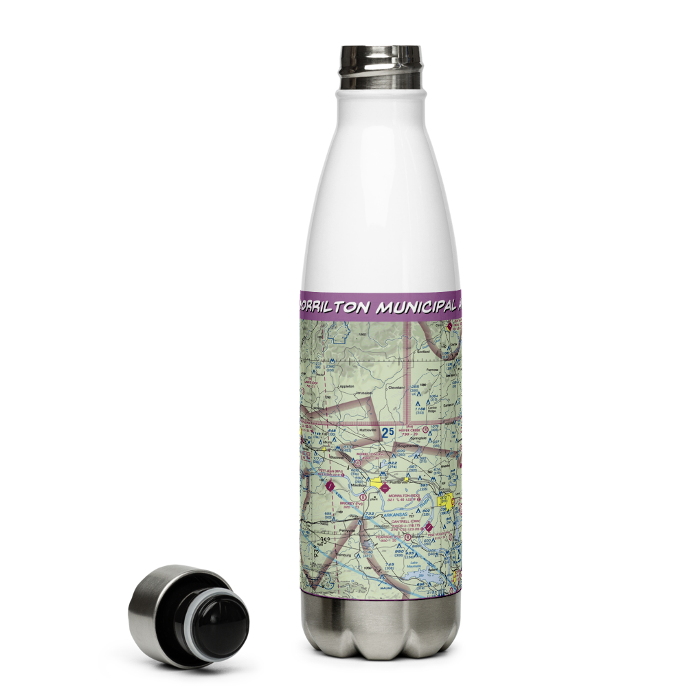 Morrilton Municipal Airport (BDQ) VFR Sectional Water Bottle 