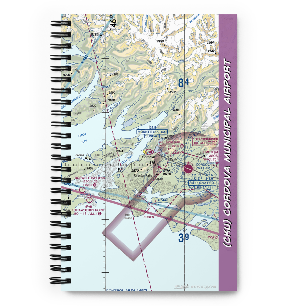 Cordova Municipal Airport (CKU) VFR Sectional Notebook 
