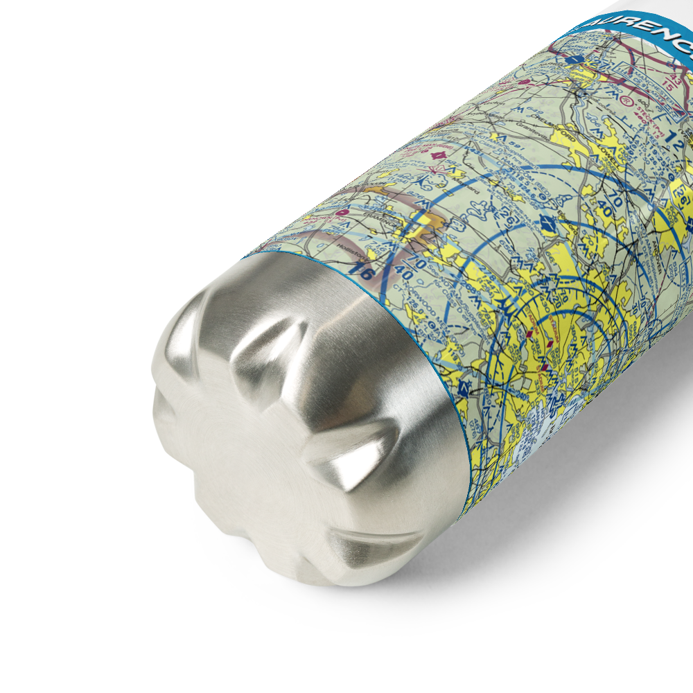 Laurence G Hanscom Field (BED) VFR Sectional Water Bottle 