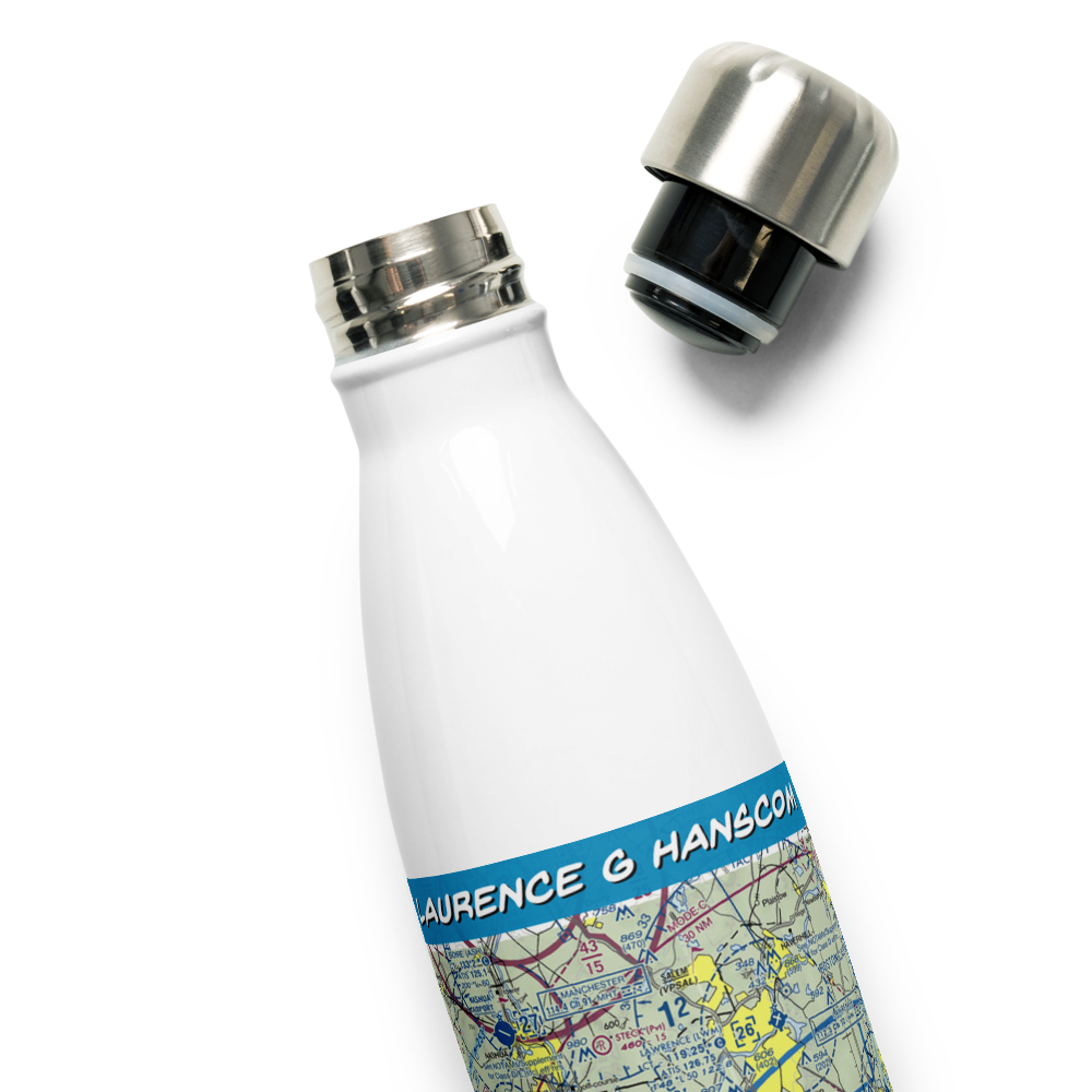Laurence G Hanscom Field (BED) VFR Sectional Water Bottle 