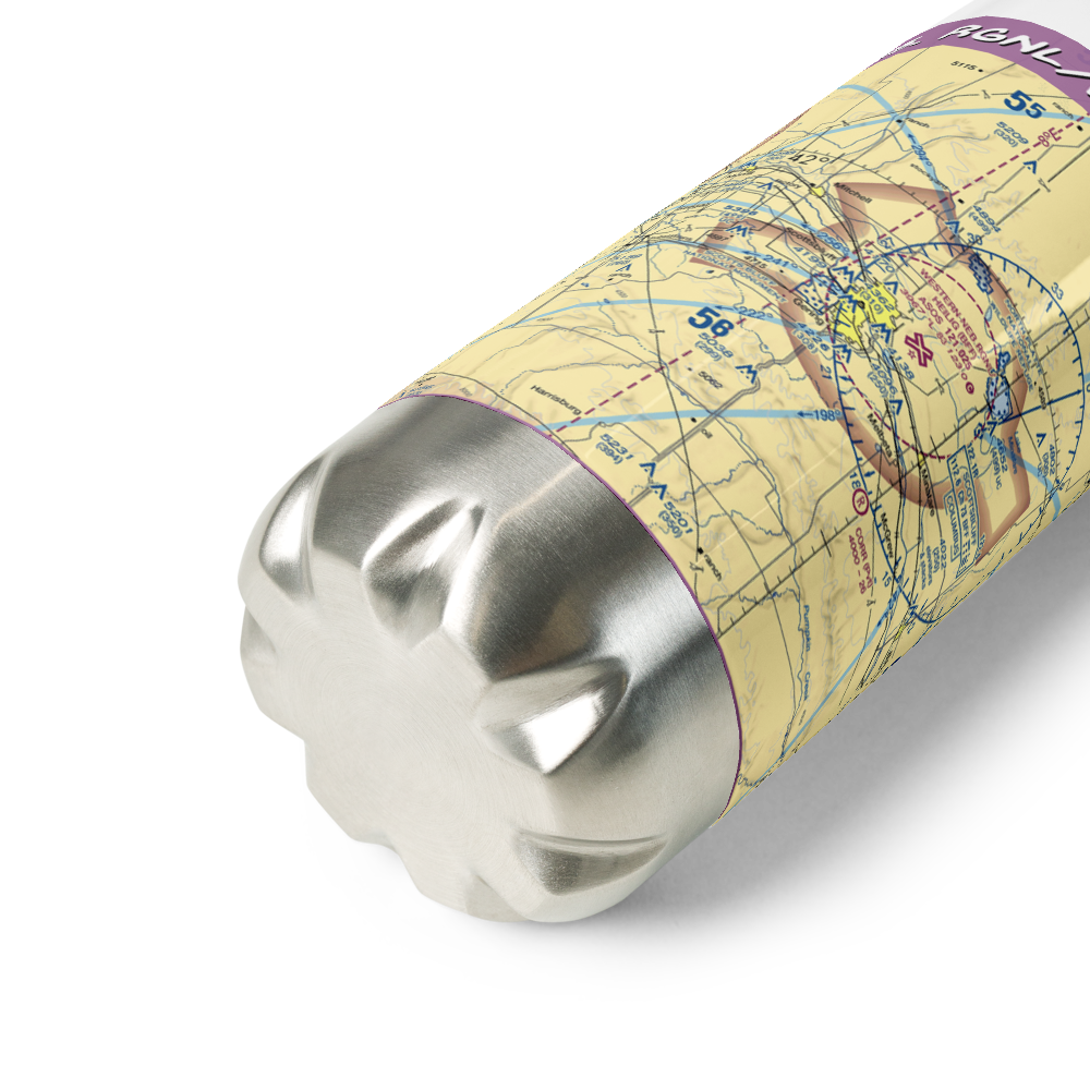 Western Neb. Rgnl/William B. Heilig Airport (BFF) VFR Sectional Water Bottle 