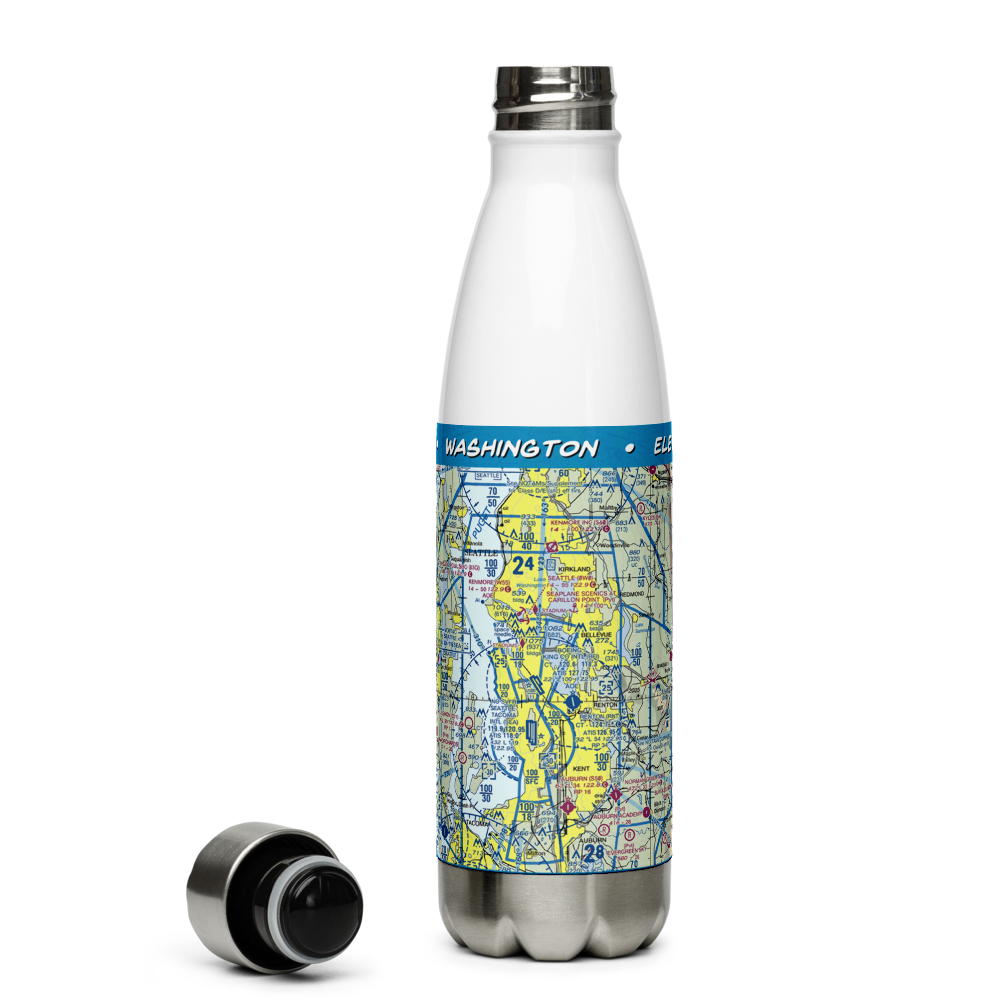 Boeing Field King County International Airport (BFI) VFR Sectional Water Bottle 