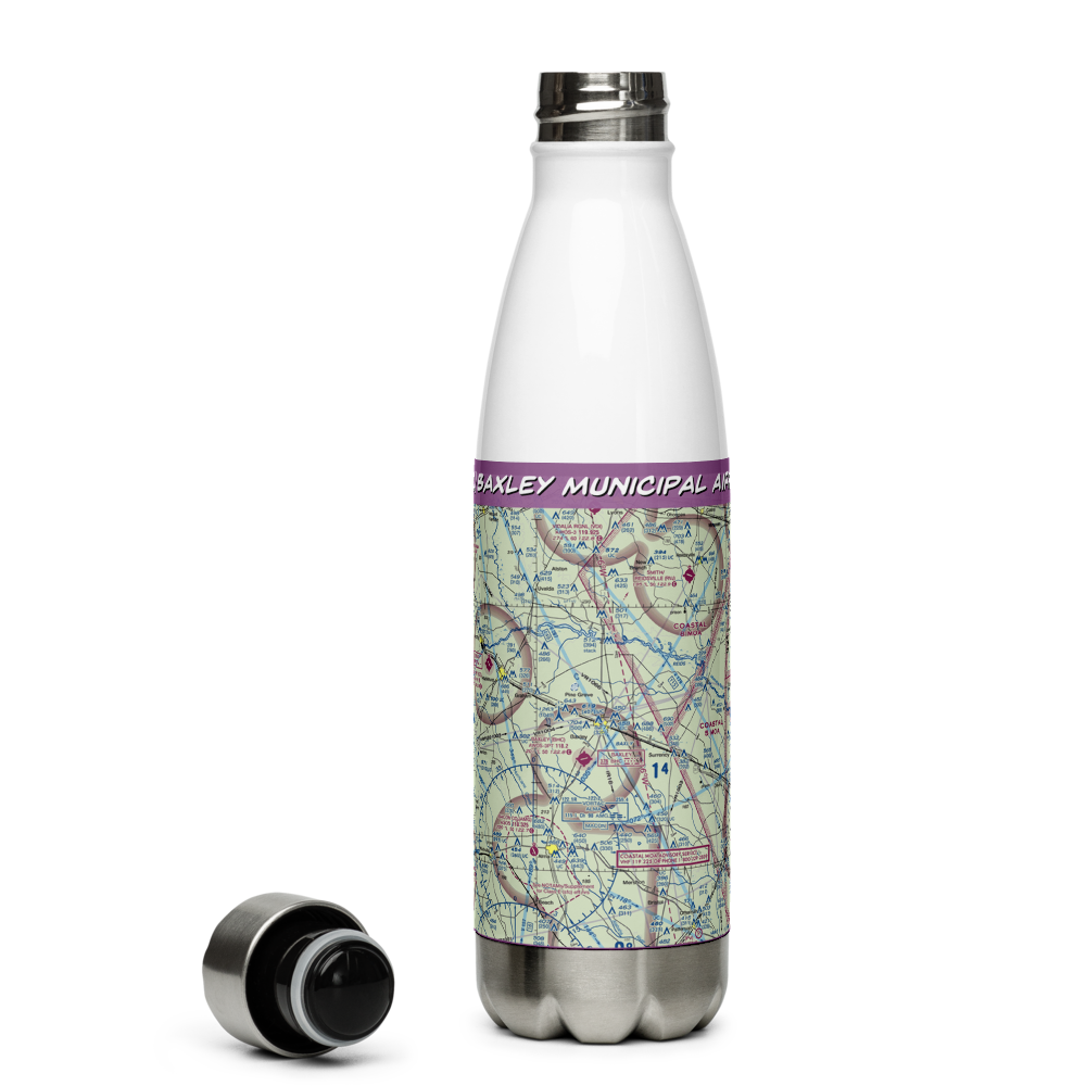 Baxley Municipal Airport (BHC) VFR Sectional Water Bottle 