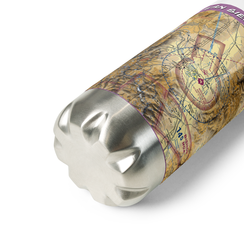 Eastern Sierra Regional Airport (BIH) VFR Sectional Water Bottle 