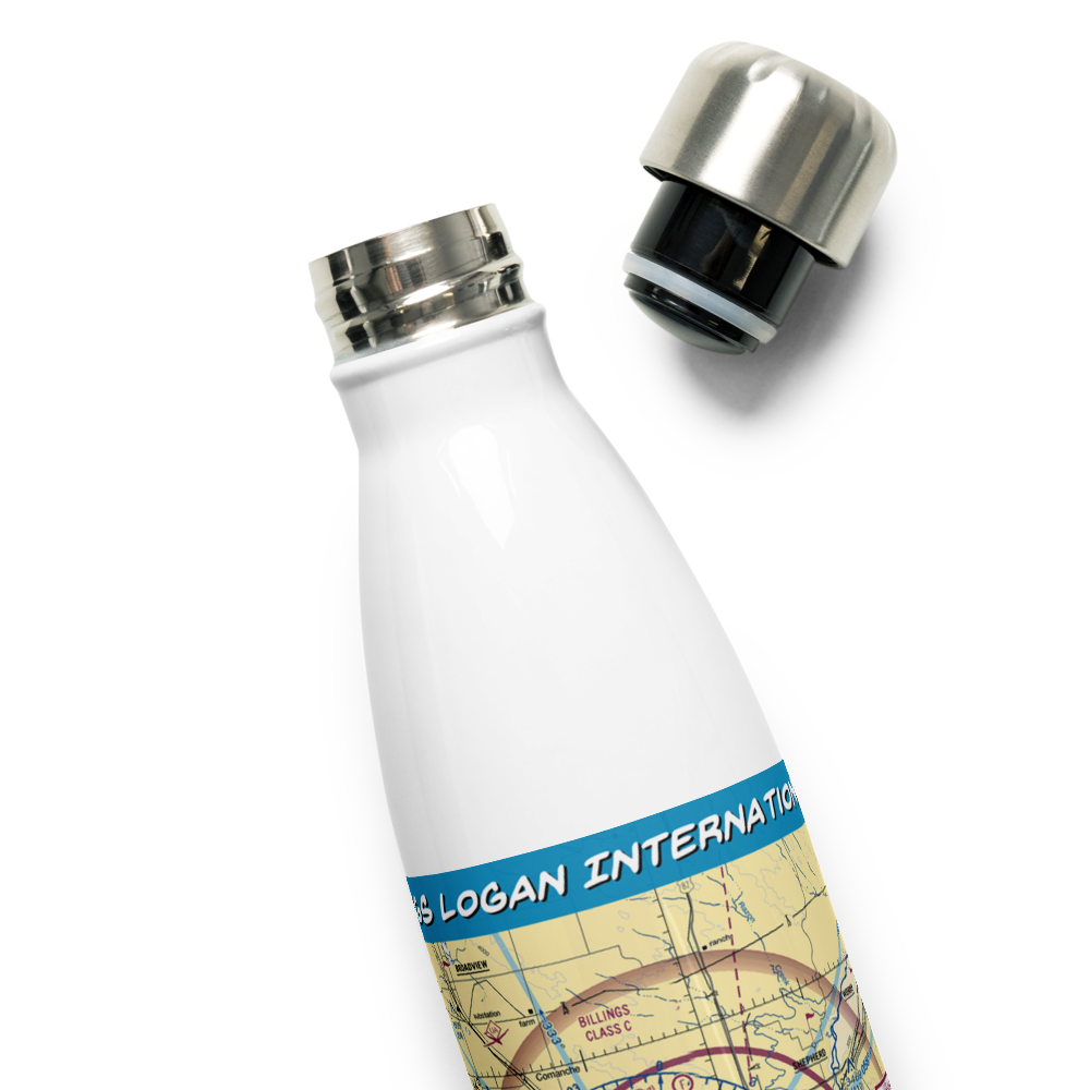 Billings Logan International Airport (BIL) VFR Sectional Water Bottle 