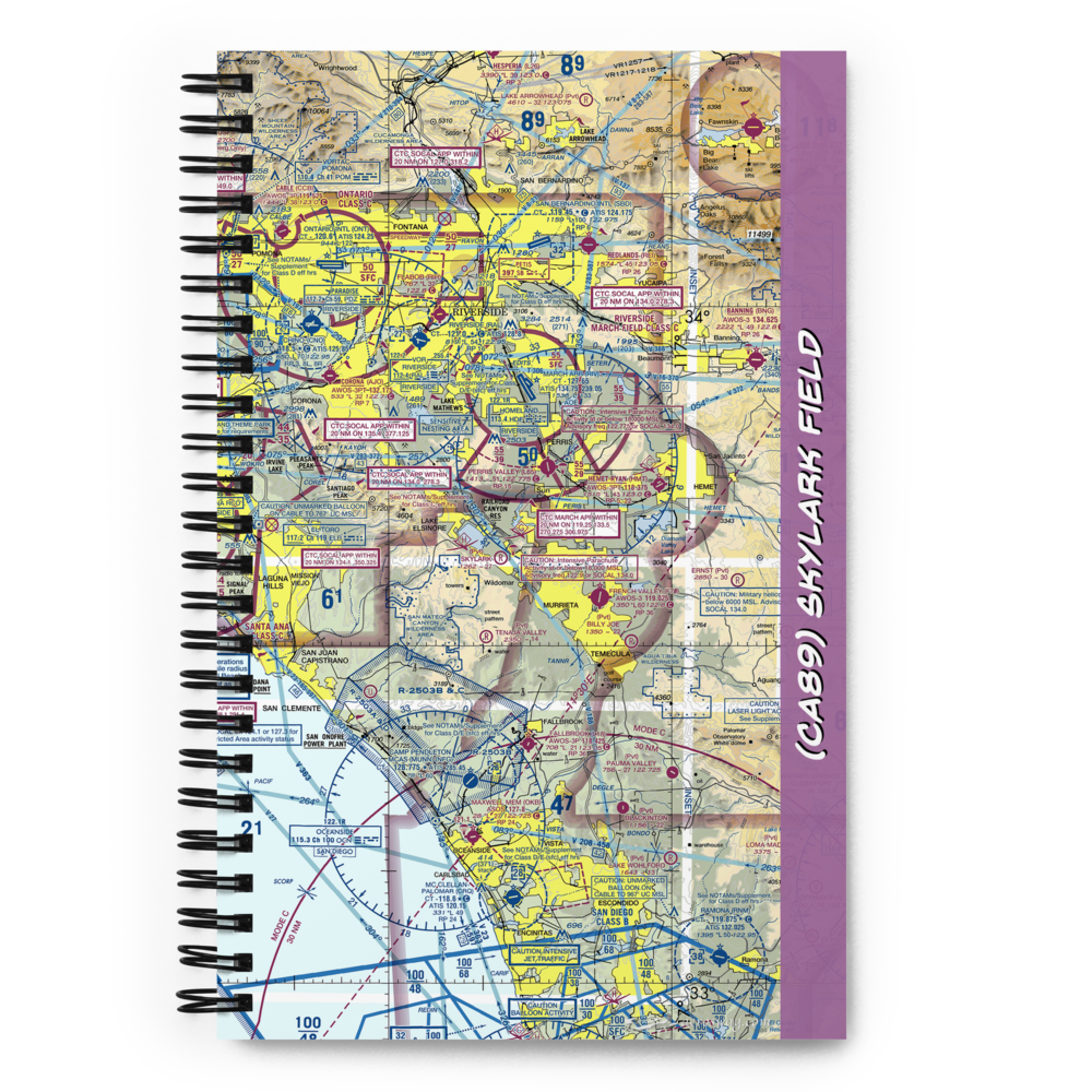Skylark Field (CA89) VFR Sectional Notebook 