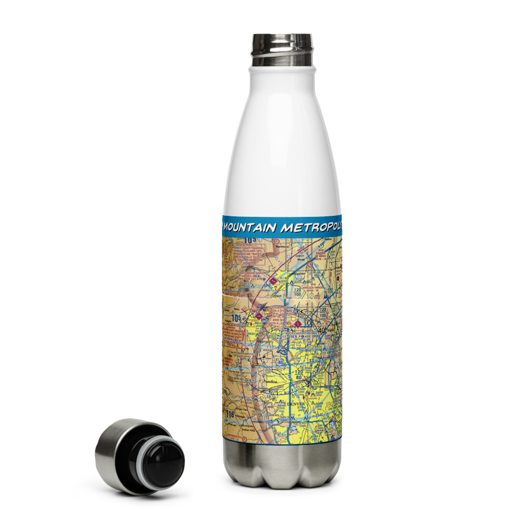 Rocky Mountain Metropolitan Airport (BJC) VFR Sectional Water Bottle 