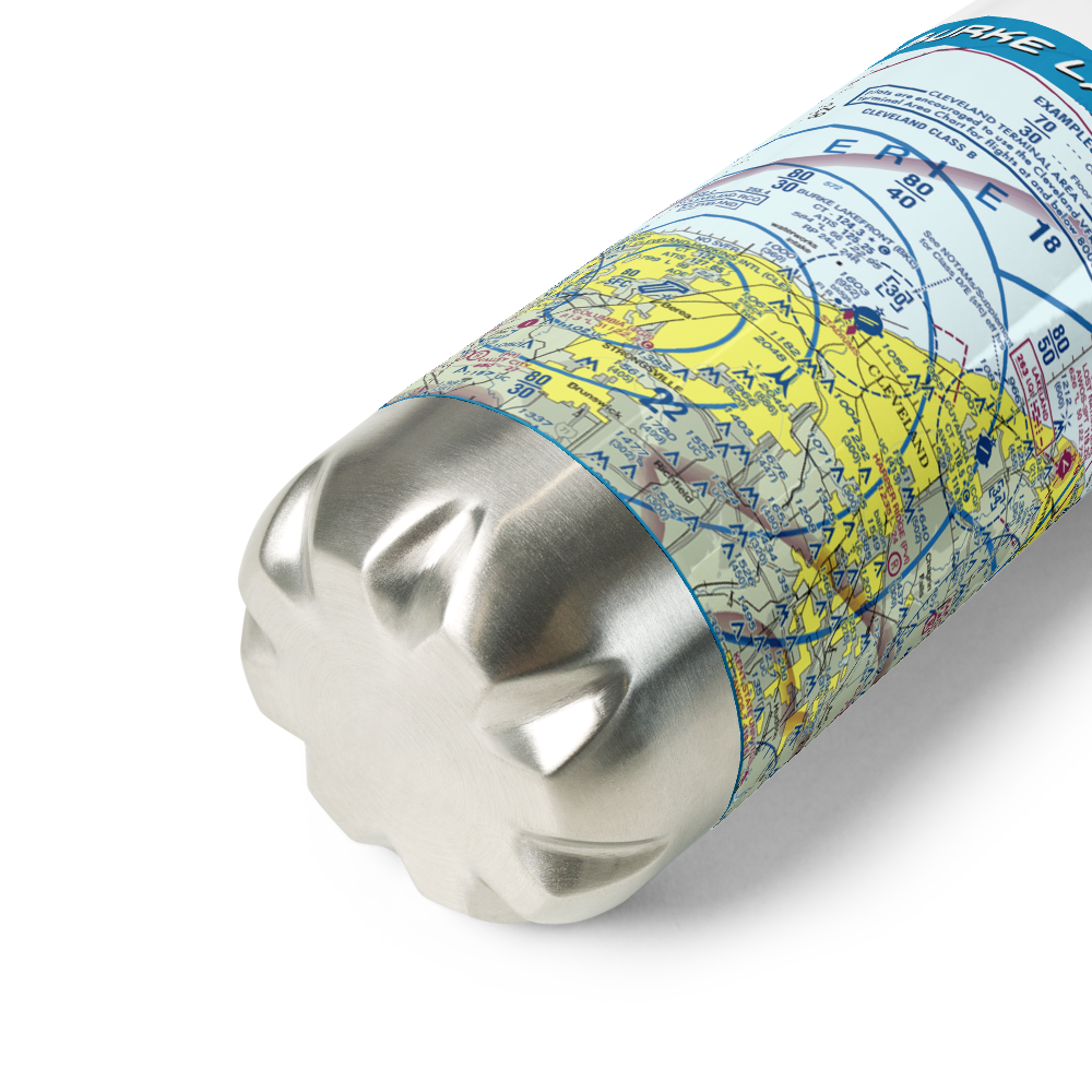 Burke Lakefront Airport (BKL) VFR Sectional Water Bottle 