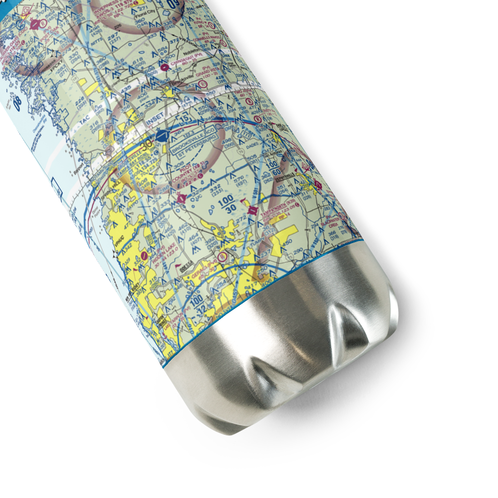 Hernando County Airport (BKV) VFR Sectional Water Bottle 