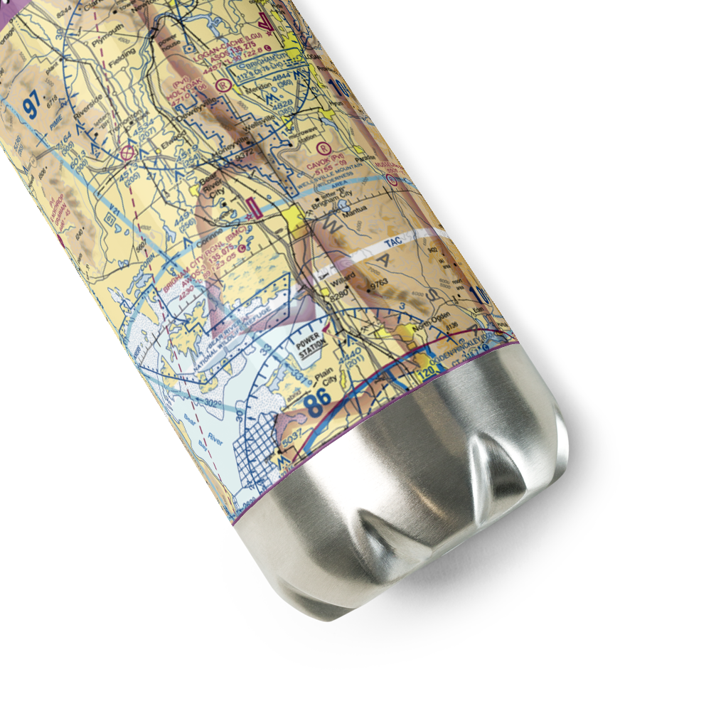 Brigham City Regional Airport (BMC) VFR Sectional Water Bottle 