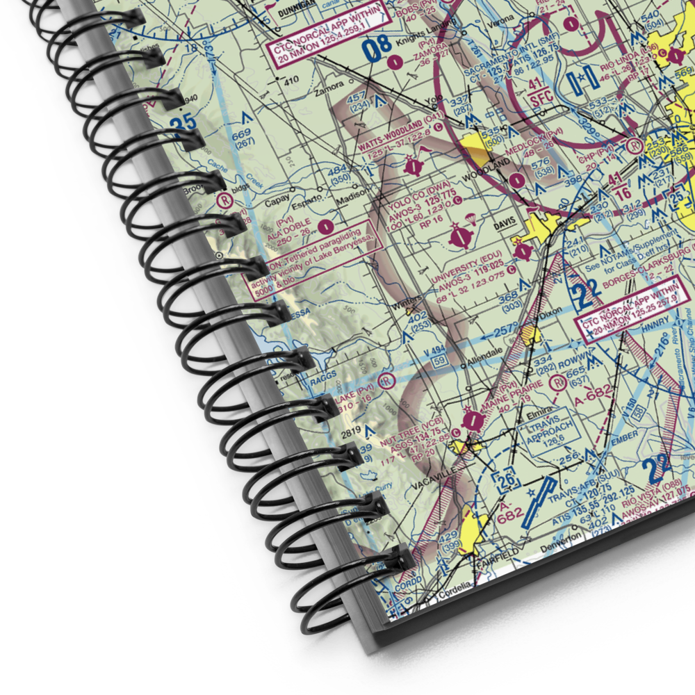 Sunrise Dusters Airport (CA18) VFR Sectional Notebook 