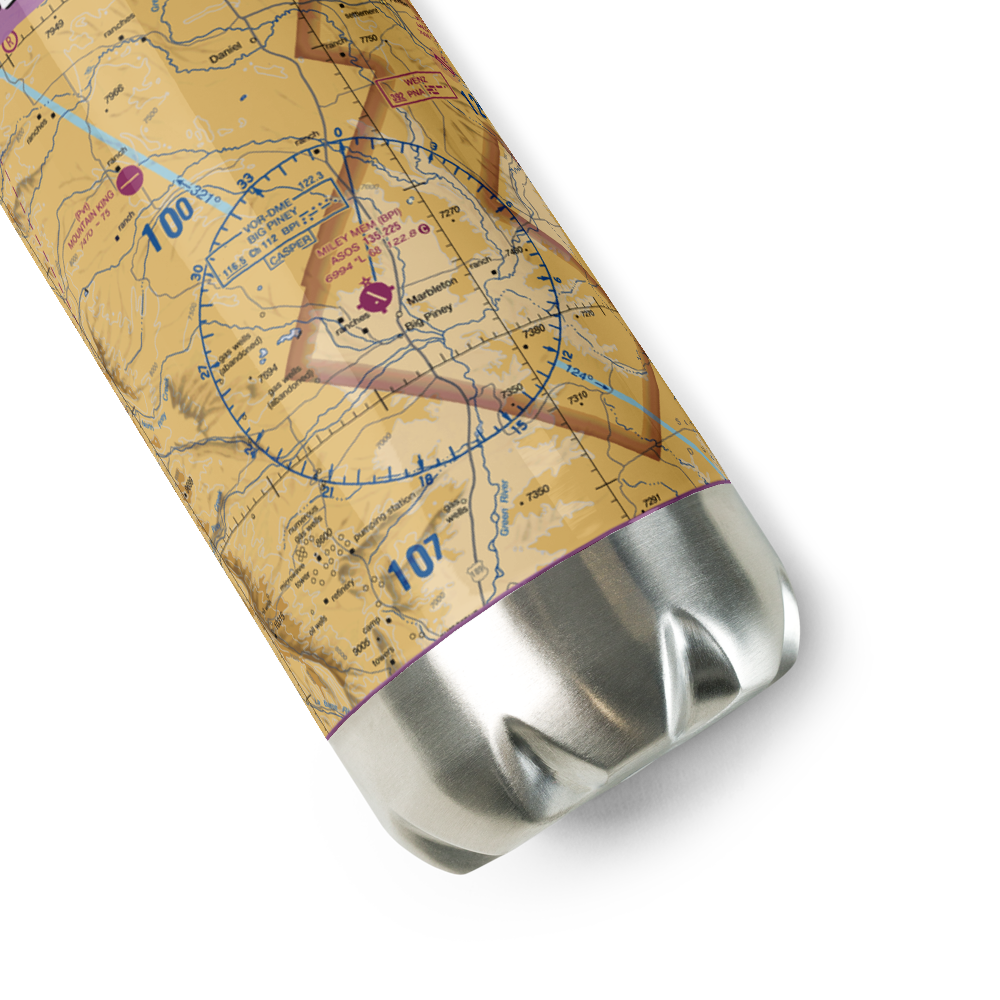 Miley Memorial Field (BPI) VFR Sectional Water Bottle 