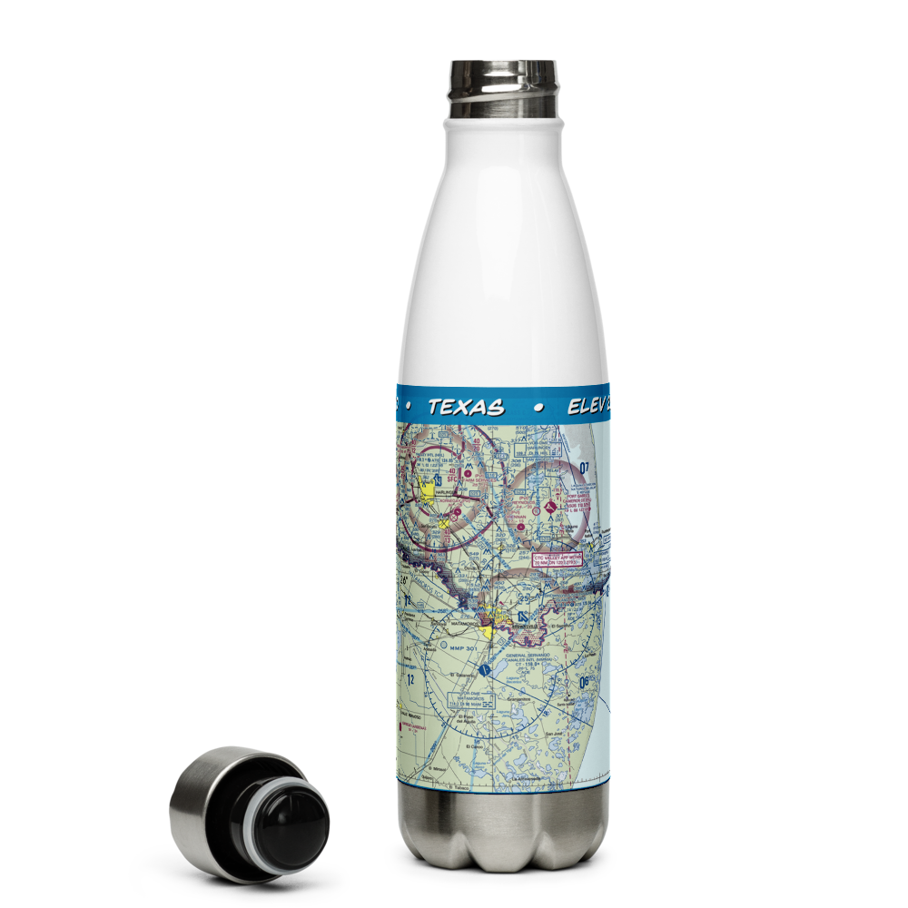 Brownsville South Padre Island International Airport (BRO) VFR Sectional Water Bottle 