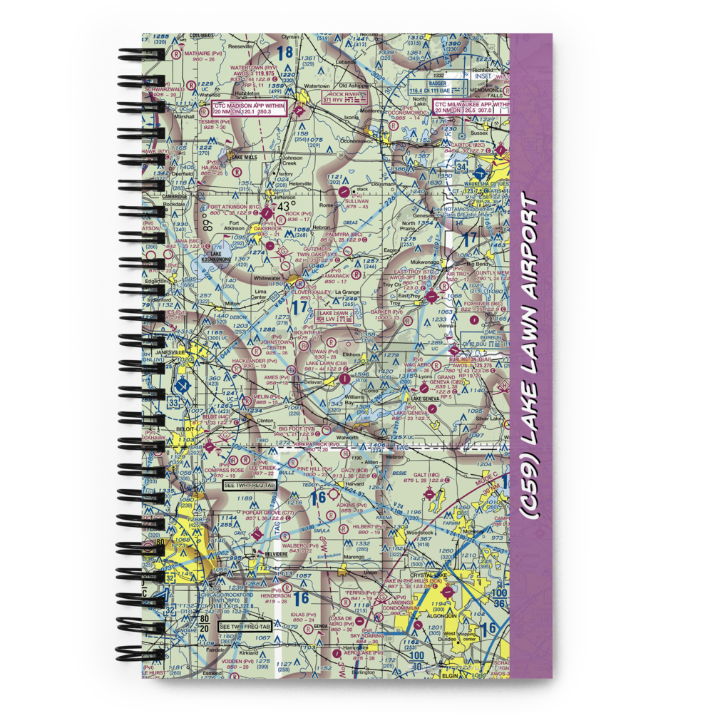 Lake Lawn Airport (C59) VFR Sectional Notebook 