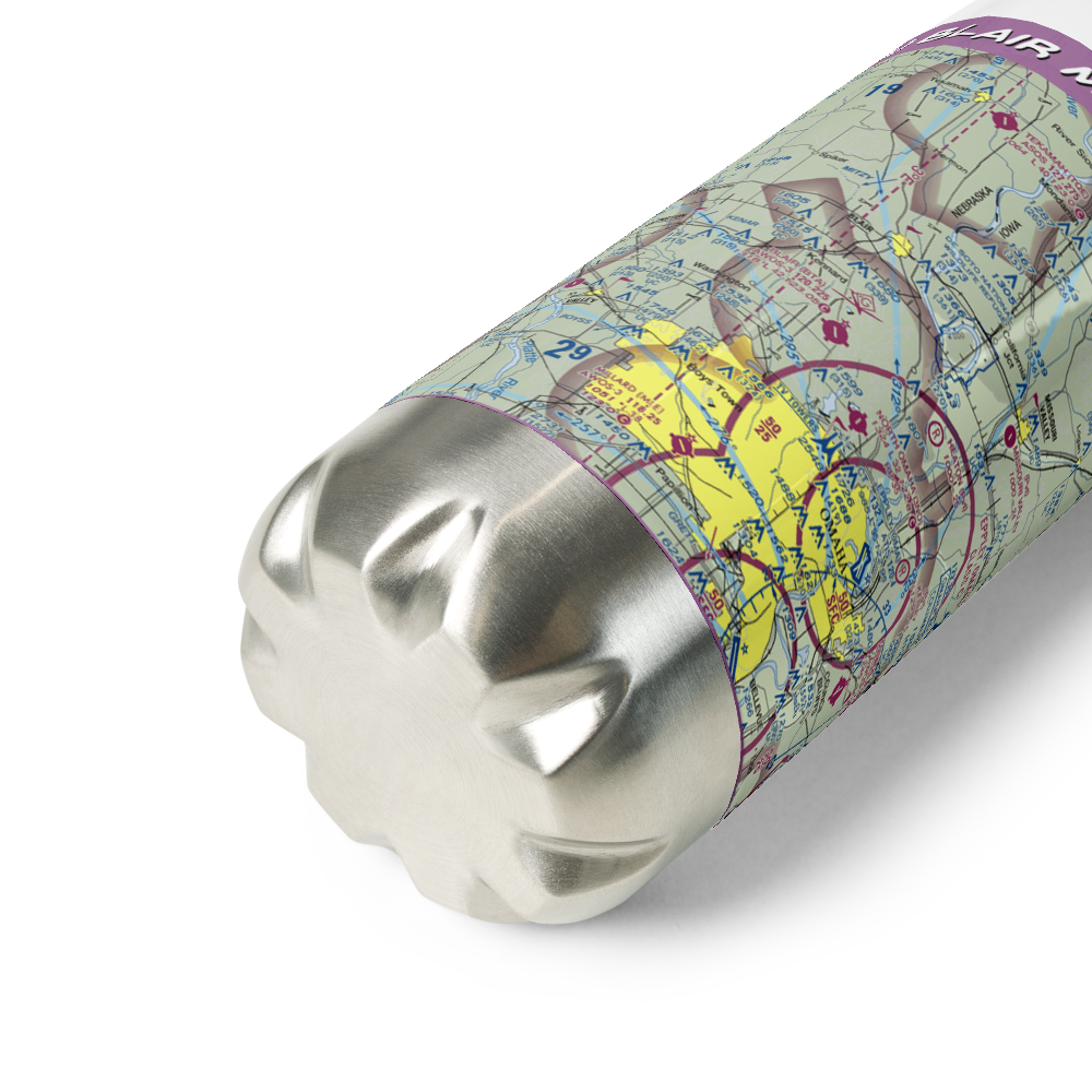Blair Municipal Airport (BTA) VFR Sectional Water Bottle 