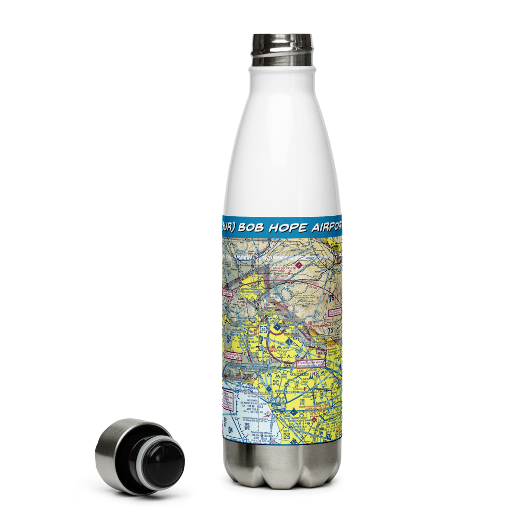 Bob Hope Airport (BUR) VFR Sectional Water Bottle 