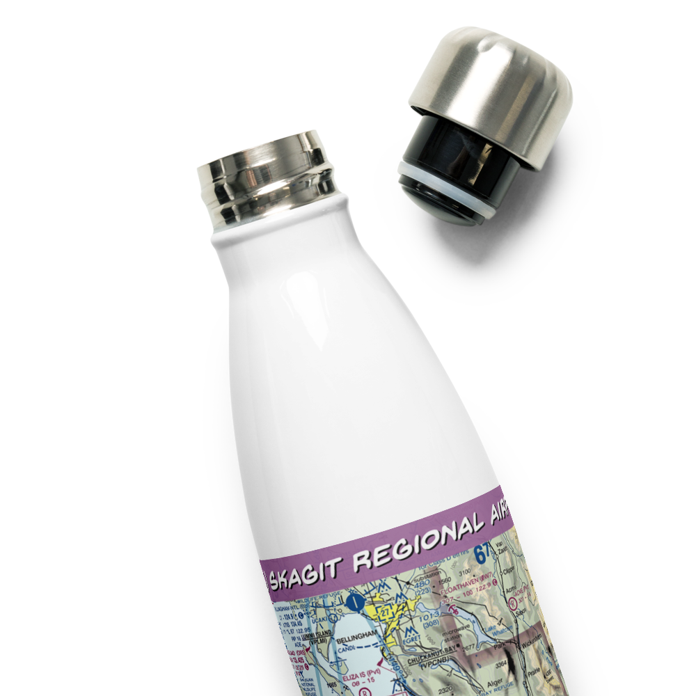 Skagit Regional Airport (BVS) VFR Sectional Water Bottle 
