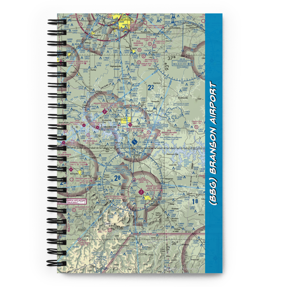 Branson Airport (BBG) VFR Sectional Notebook 