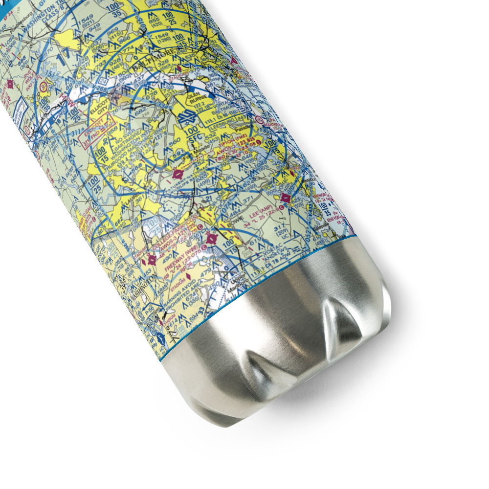 Baltimore/Washington International Thurgood Marshall Airport (BWI) VFR Sectional Water Bottle 