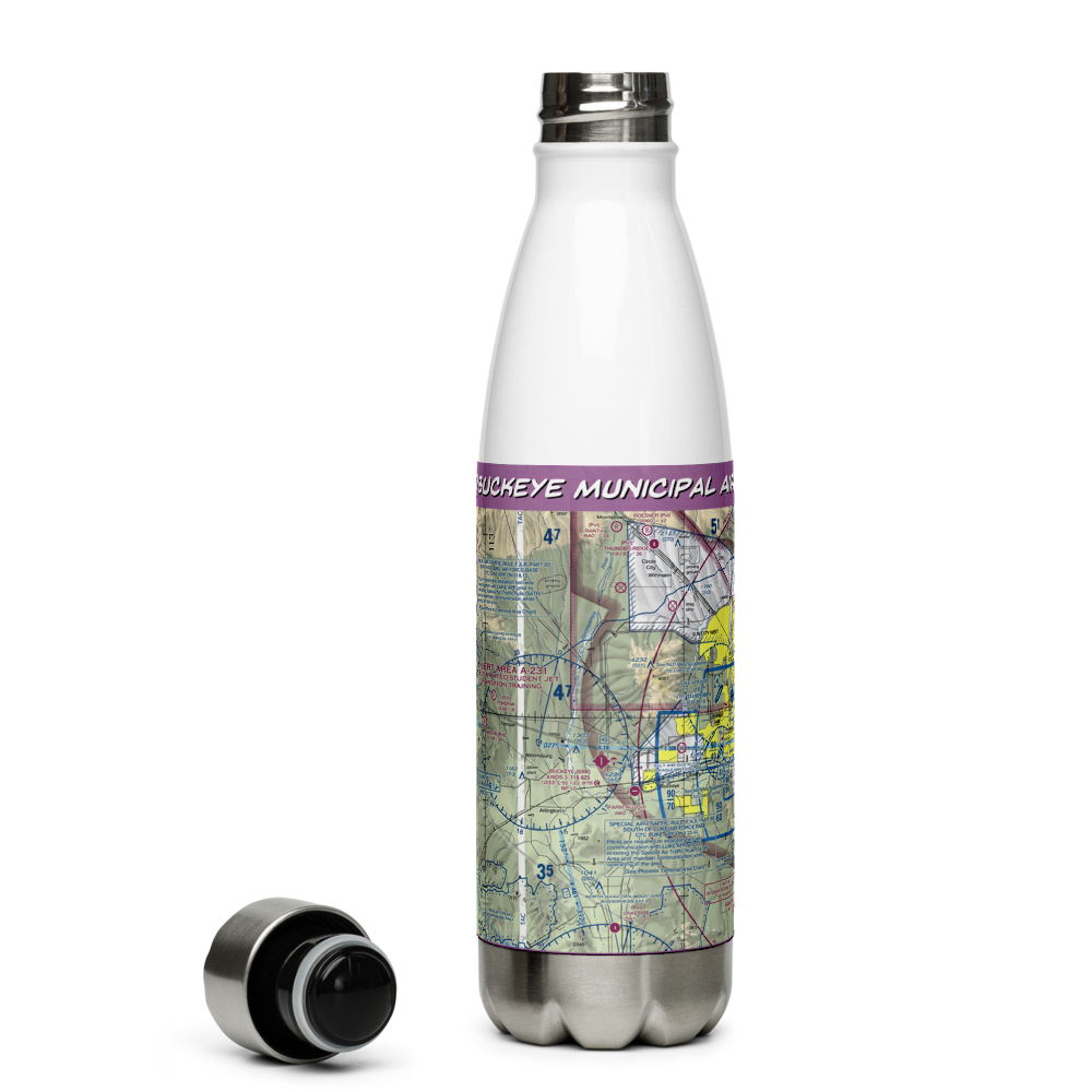 Buckeye Municipal Airport (BXK) VFR Sectional Water Bottle 