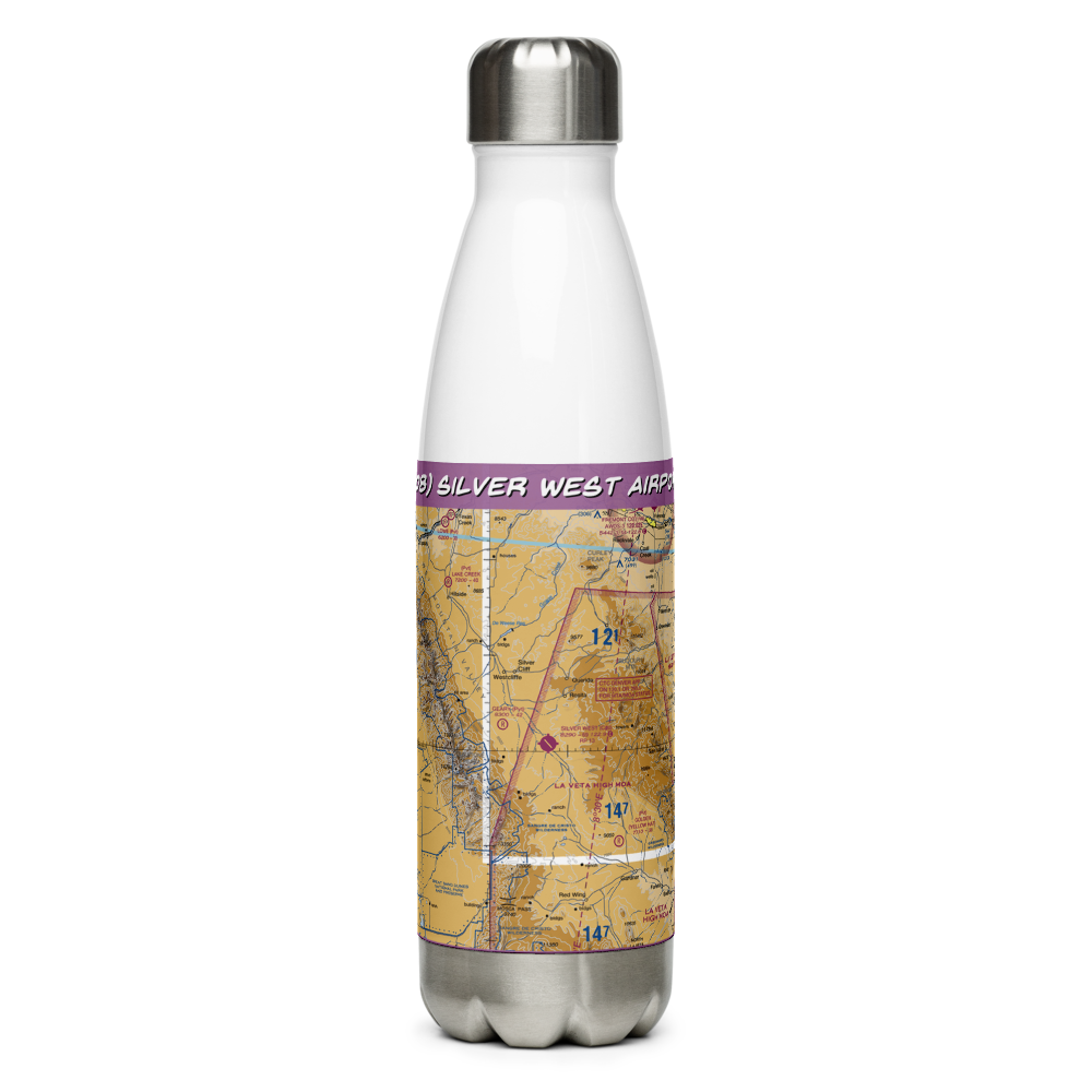 Silver West Airport (C08) VFR Sectional Water Bottle 