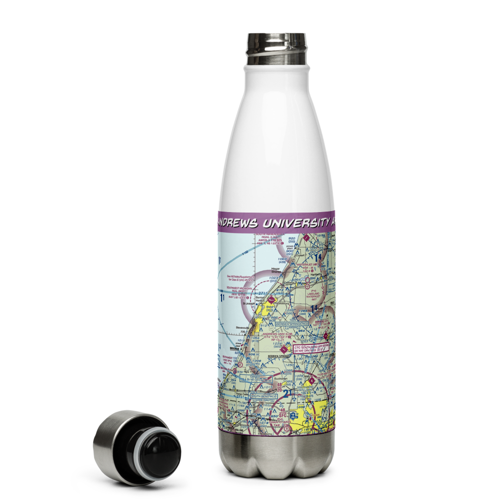 Andrews University Airpark (C20) VFR Sectional Water Bottle 