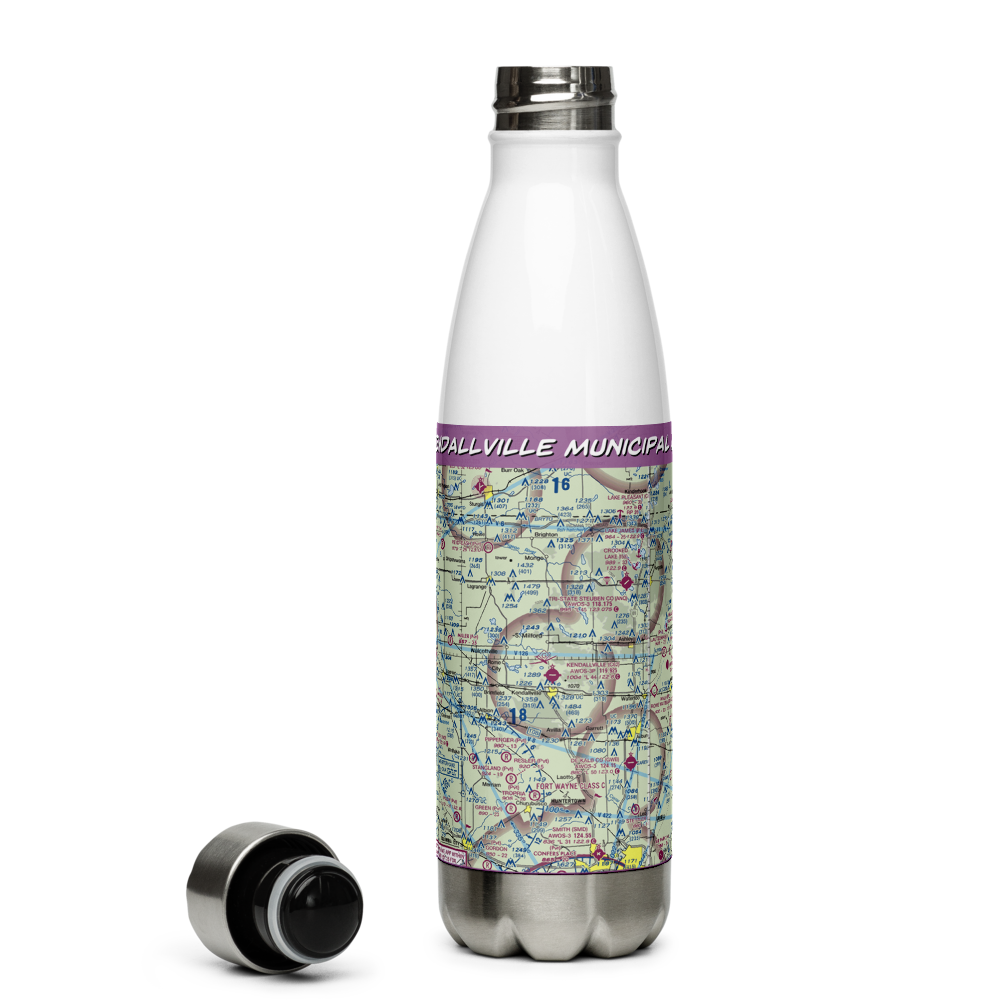 Kendallville Municipal Airport (C62) VFR Sectional Water Bottle 