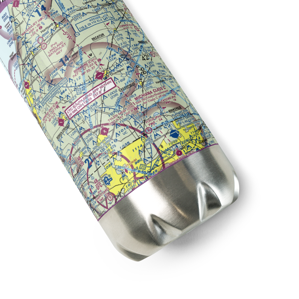 Dowagiac Municipal Airport (C91) VFR Sectional Water Bottle 