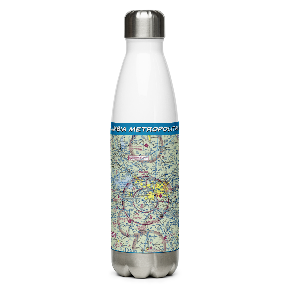 Columbia Metropolitan Airport (CAE) VFR Sectional Water Bottle 