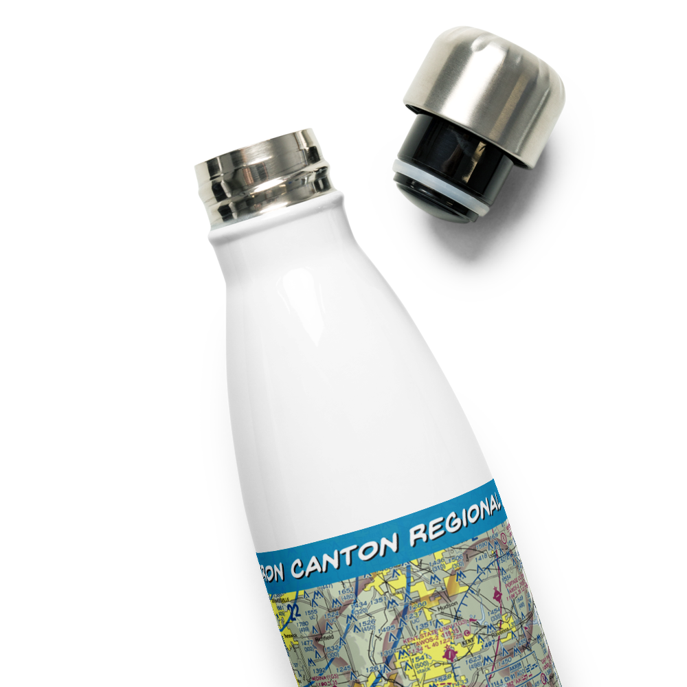 Akron Canton Regional Airport (CAK) VFR Sectional Water Bottle 