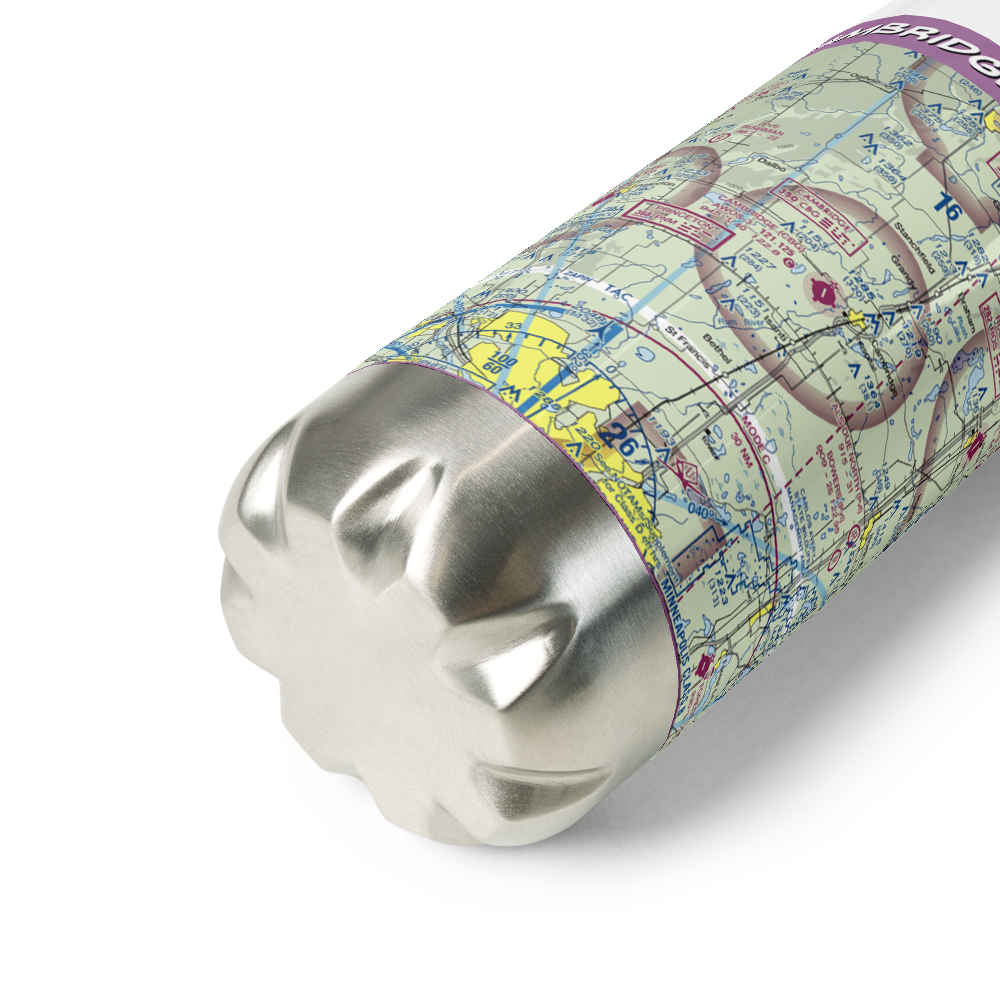Cambridge Municipal Airport (CBG) VFR Sectional Water Bottle 