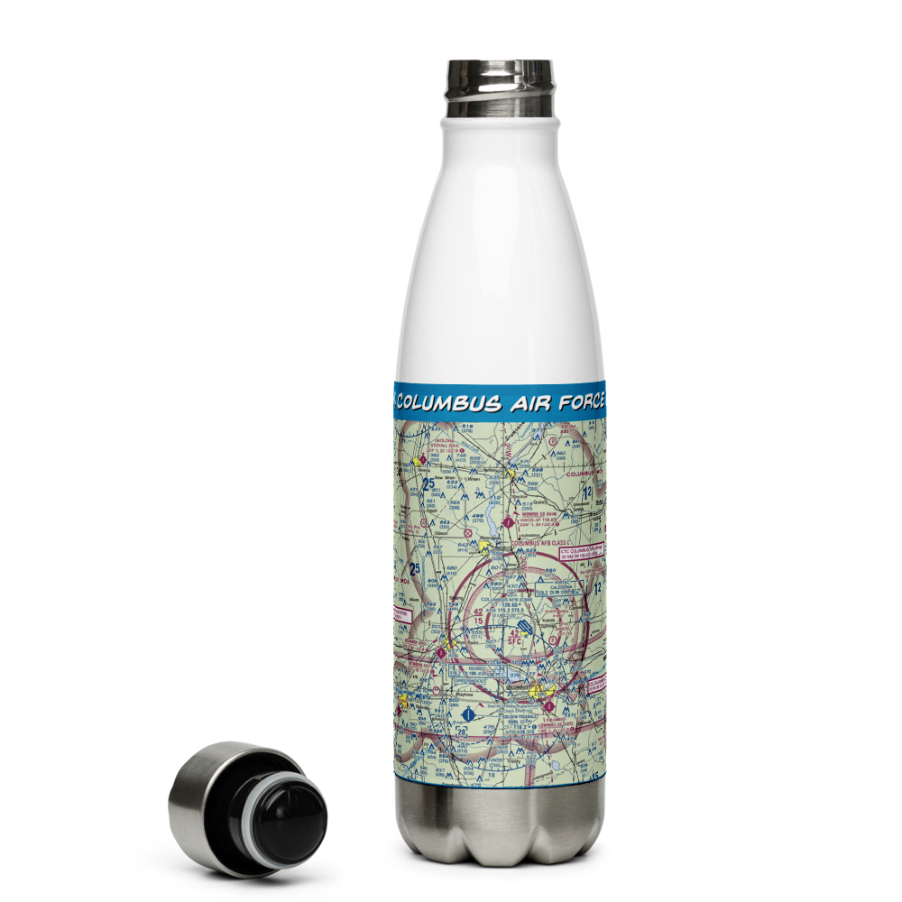 Columbus Air Force Base (CBM) VFR Sectional Water Bottle 