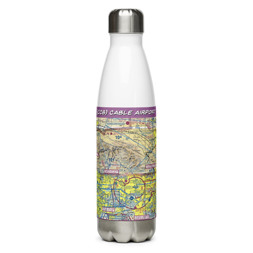 Cable Airport (CCB) VFR Sectional Water Bottle 